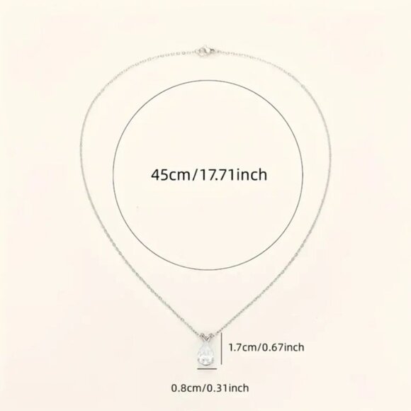 925 Silver Teardrop Shaped Pendant - Picture 3 of 4